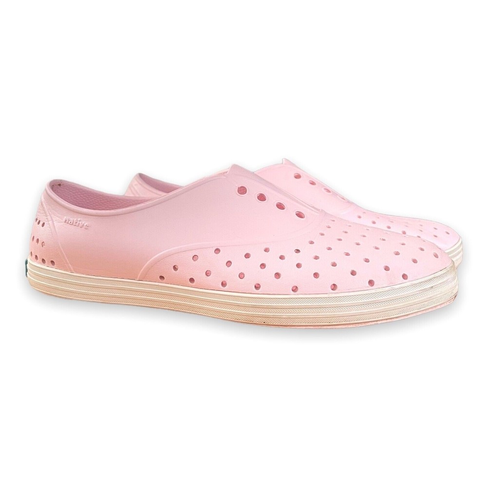 Native Womens Jericho Pink Casual Flats Size 7 - Perforated EVA Shoe  (READ)